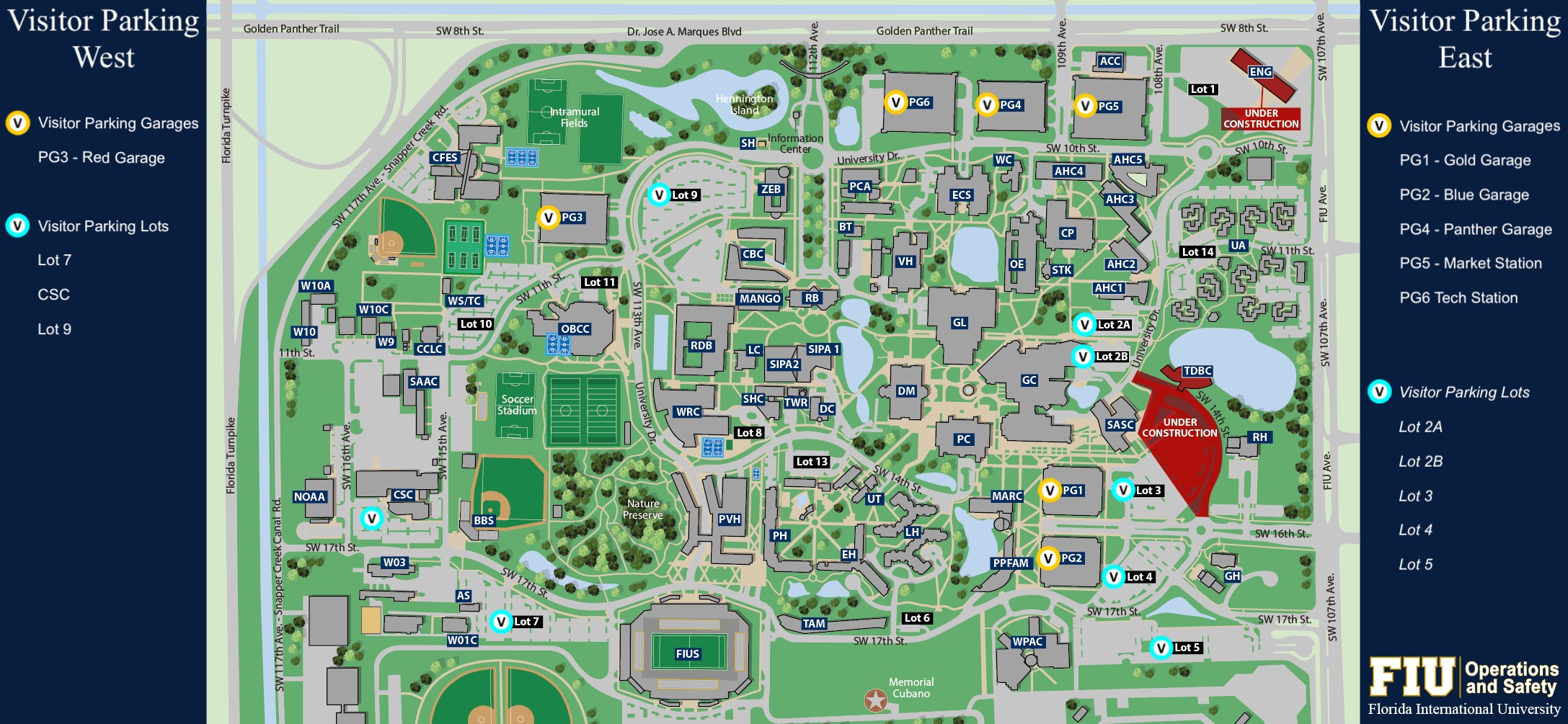 FIU Main Campus Map